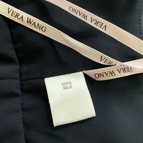 Vera Wang Silk Cocktail Dress in Teal/Navy - Picture 5 of 7